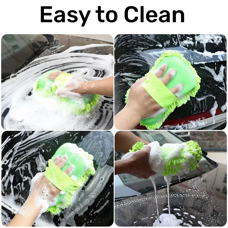 Microfiber car wash kit with sponge, towel and mitt — view 6 of 8