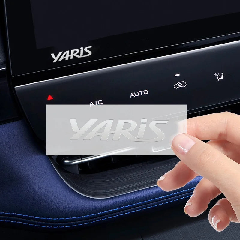 Car Window Wiper Stickers Metal Emblem Car Logo Sticker for Toyota Yaris Auto Decor Accessories