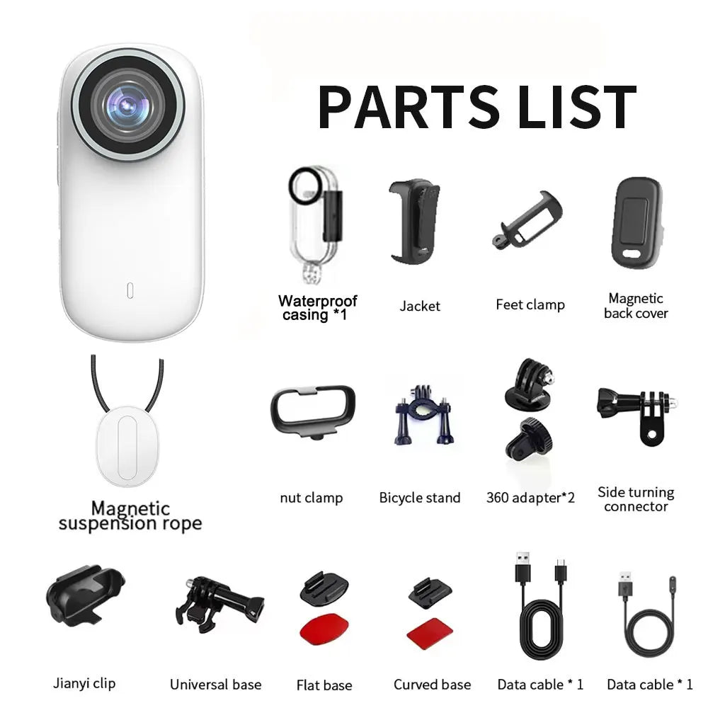 4K Thumb Sports Camera — Magnetic Waterproof Body Cam for Pets