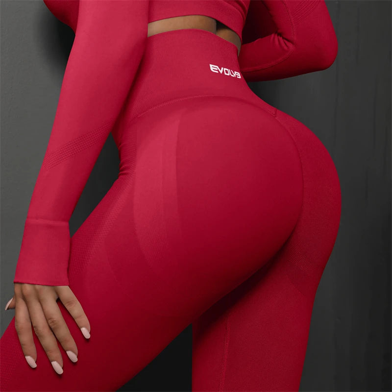 EVOLVE Women Scrunch Seamless Leggings Seamless Peach Hip Training Yoga Pants Women's Sports Running Buttocks Body Fitness Pants
