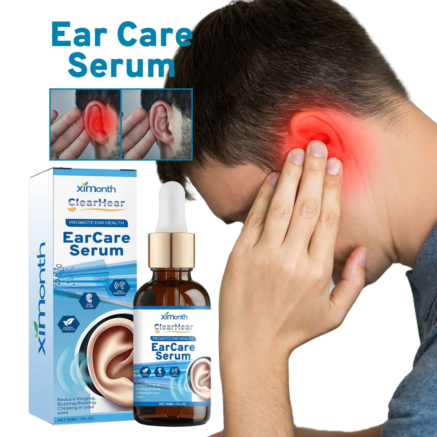 Soothing Herbal Ear Care Drops — Gentle Daily Ear Cleansing Serum