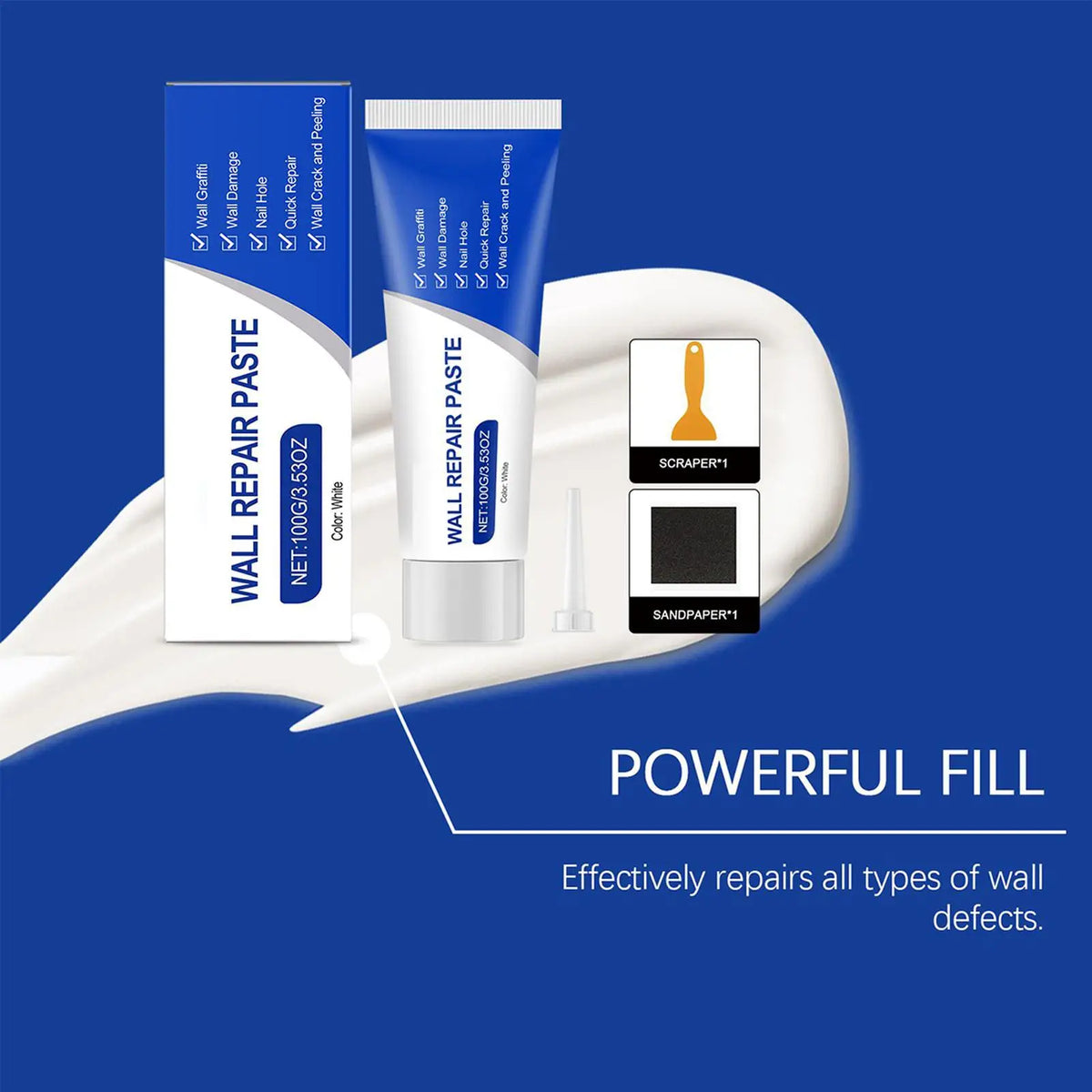Wall and Drywall Hole Repair Kit with Mending Putty - view 10