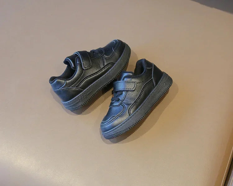 Tenis Sneakers Kids Spring/Autumn New Boys Girls Sports Shoes Casual Board Shoes Leather Soft Soled Children Small White Shoes
