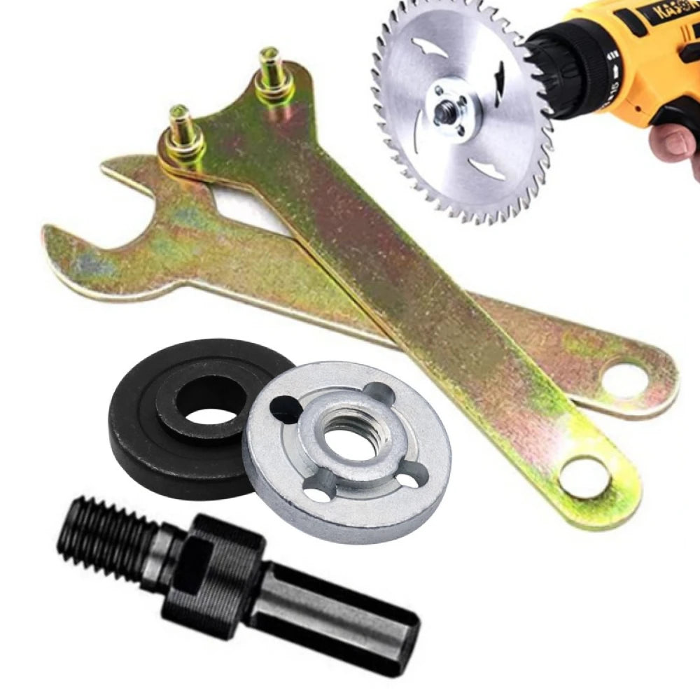 Drill Adapter Universal Drill Adapter with Flange Nut PartsKit, for Cutting Disc Polishing Wheel Metals Handle Holder Adapter