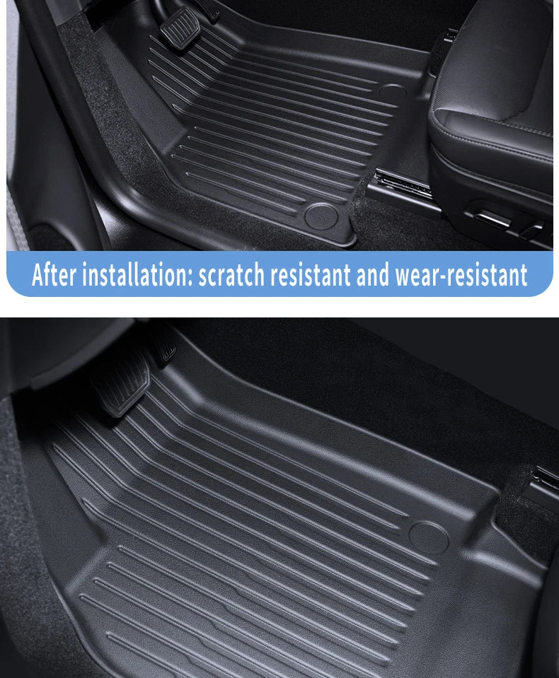 For New Tesla Model Y Launch 2026+ Juniper 2026+ TPE Floor Mats & Cargo Liner, All Weather Trunk Mats Floor Liner Backrest Mats