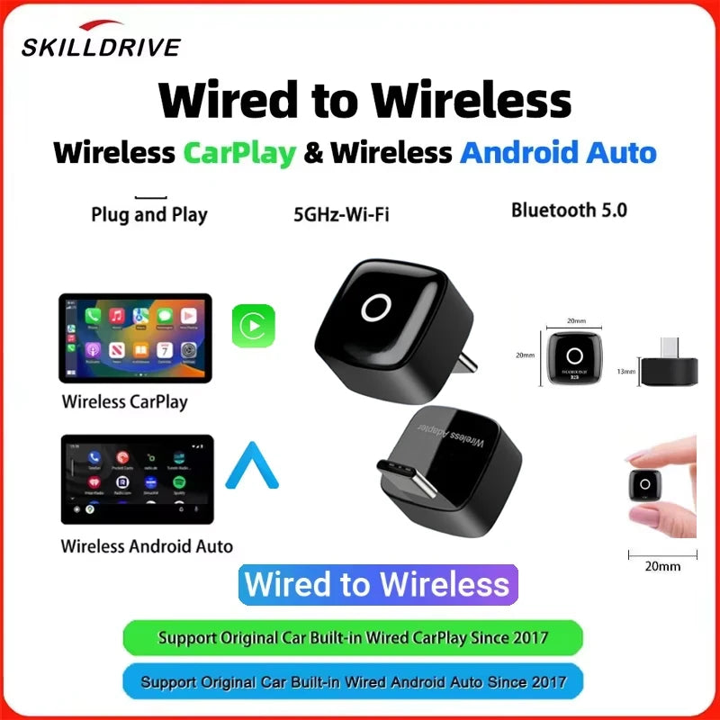 Wireless CarPlay & Android Auto AI Smart Box Adapter