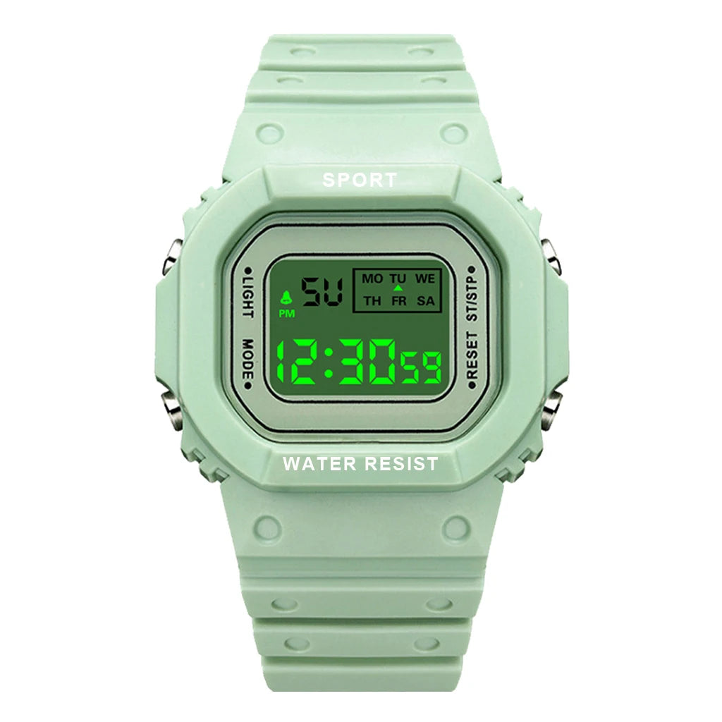 YIKAZE Square Digital Watch – LED Sports Watch for Men, Women & Kids