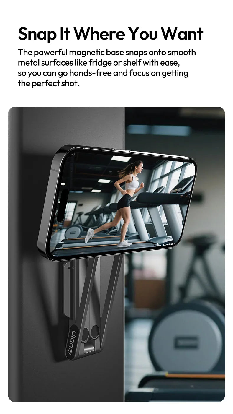 Ulanzi MA38 Magnetic Phone Stand For iPhone 16 15 14 Handheld Tripod Snap Mode Hidden Hook Slope Wall Mountable