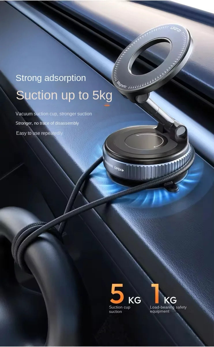 Original Ulanzi SK-25 Phone Holder Vacuum Suction Cup MagSafe Magnetic Attraction Vehicle Mounted Phone Stand Magnetic Ring