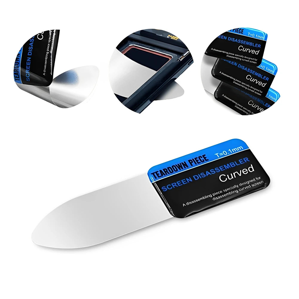 Mobile Phone Curved 1-5Pcs LCD Screen Spudger Opening Pry Card Tools Ultra Thin Flexible Mobile Phone Disassemble Steel Metal