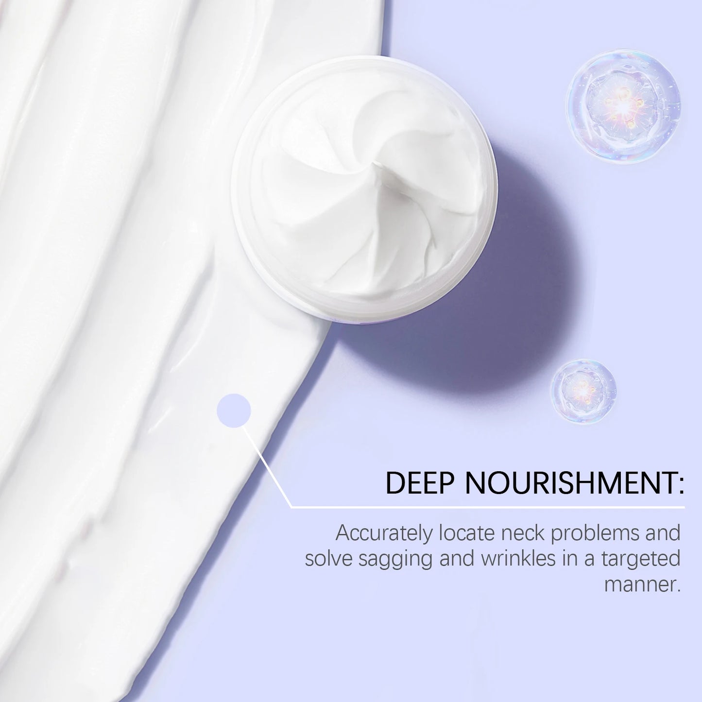 OUHOE Tighten Lift Neck Cream - Combat Wrinkles, Even Skin Tone, Moisturize, All Skin Types, Portable