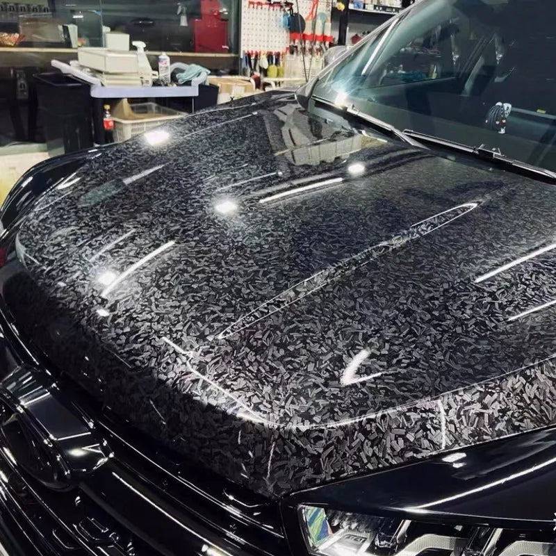 Forged Carbon Fiber Vinyl Wrap - Air Bubble Free Auto Adhesive Film