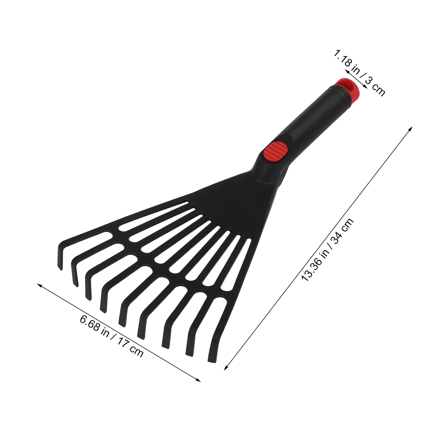 Plastic Garden Leaf Rake – Lightweight Wide Rake for Lawn & Leaf Cleaning