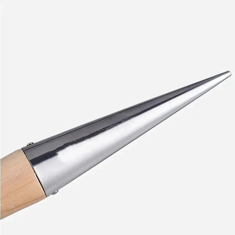 Hand Sow Dibbler With Wood Handle For Sowing Seeds Transplanting Plants Planting Bulbs Digging Gardening Garden Hole Punch Tool