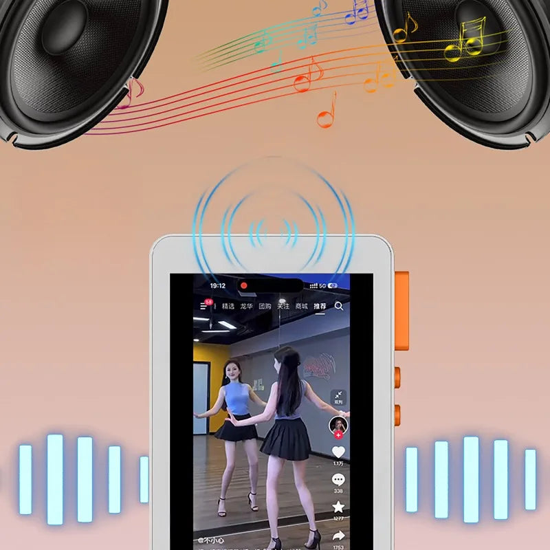 Magnetic Wireless Vlog Selfie Monitor Screen With Adjustable Focus Mobile Phone Selfie Screen Device for Smartphone Rear Camera
