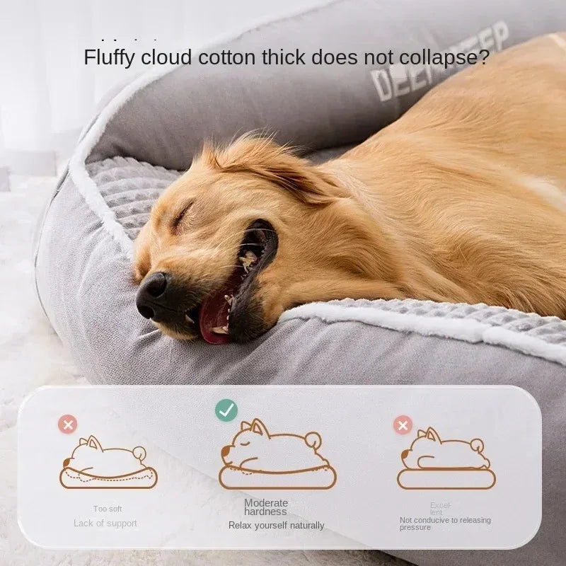 Corduroy Dog Sofa Bed - Warm Winter Basket for Small Dogs – photo 6