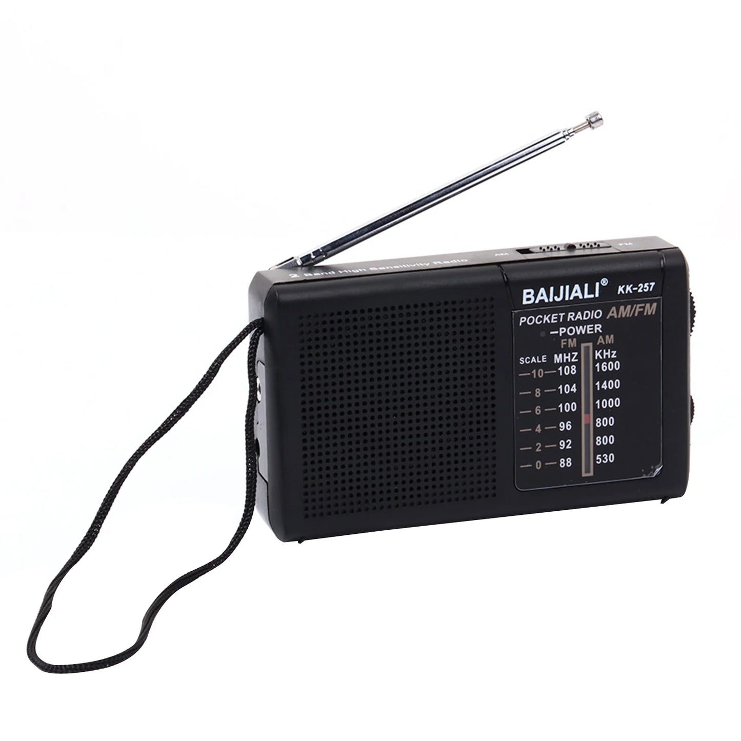 Radio FM/AM Small Portable Radio Battery Operated Radio Full-wave Band World Receiver Telescopic Antenna Built-in Speaker