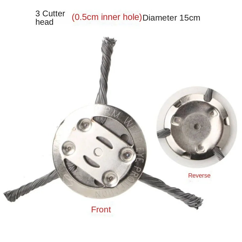 Steel Wire Weeding Wheel Dust Removal and Weeding Board Swing Metal Blade Universal Weed Brush Cutting Machine Head Knife Tool