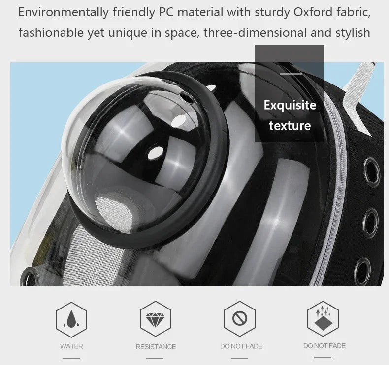 Portable Cat Pet Carrier Backpack Transparent Capsule Bubble Pet Backpack Small Animal Puppy Kitty Breathable Carrier for Travel