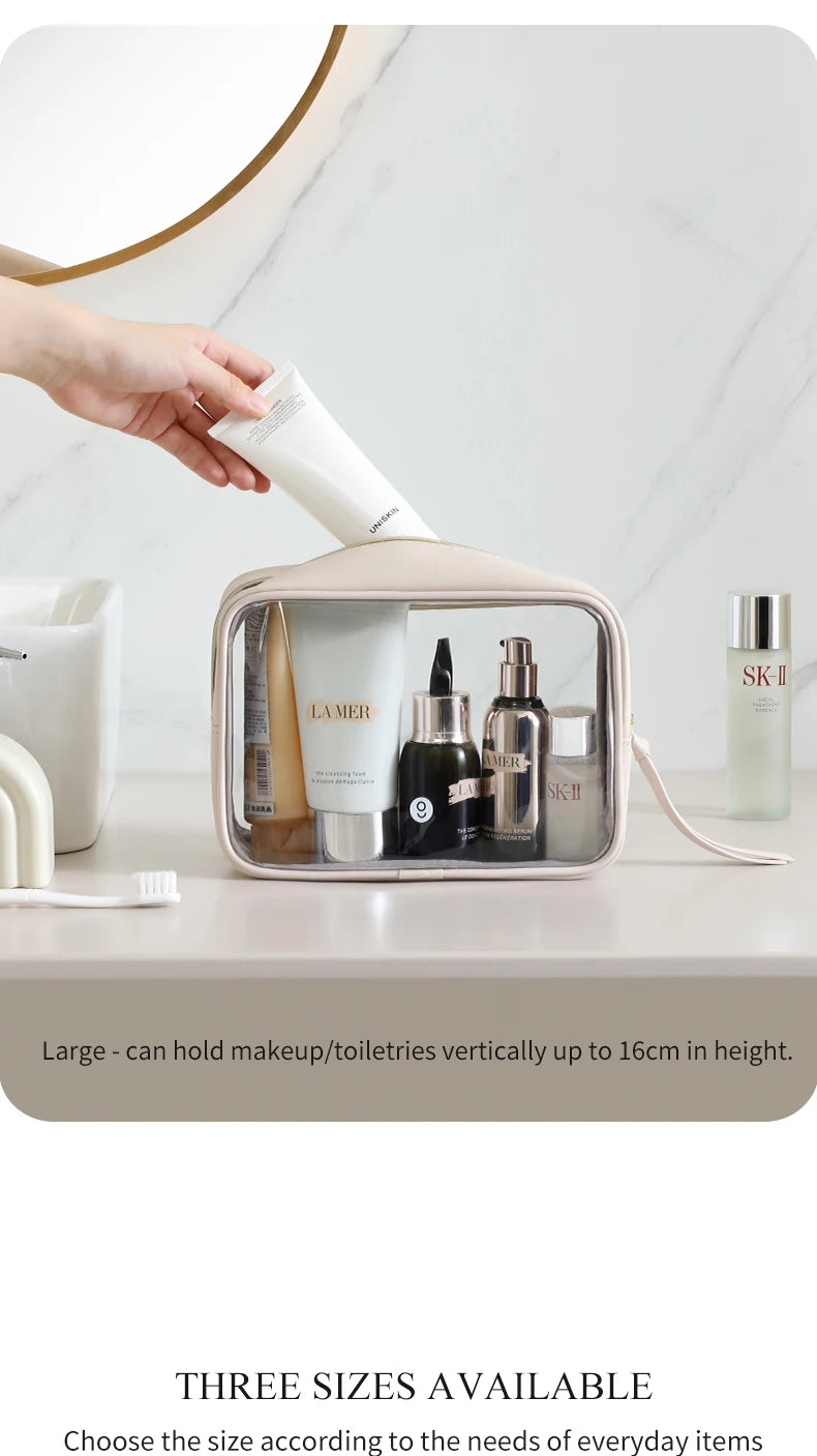 Tianzong Toiletry Bag Portable Travel Business Trip Cosmetics Bag Waterproof Transparent Cosmetic Bag
