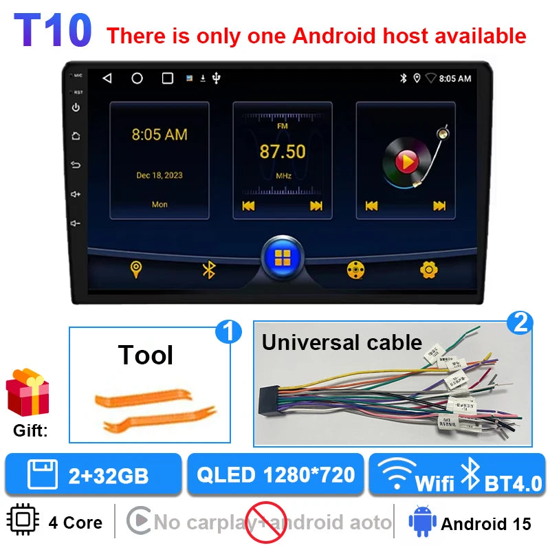 Android 15 Carplay Auto Car Radio For Suzuki Jimny 3 2005-2016 2017 2018 2019 Multimedia Player GPS Stereo DSP WiFi+4G Head Unit