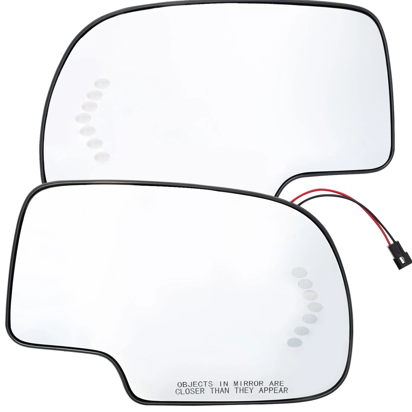 For GMC Sierra Chevy Silverado Cadillac 2003 2004 2005 2006 2007 Left Right Side Wing Mirror Glass Turn Signal Light Heated Clip
