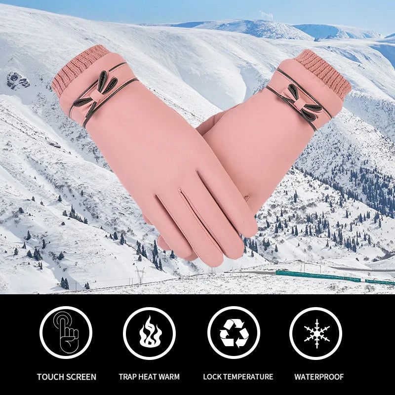 Women's Touchscreen Thermal Gloves - Windproof Winter Riding Gloves - photo 3