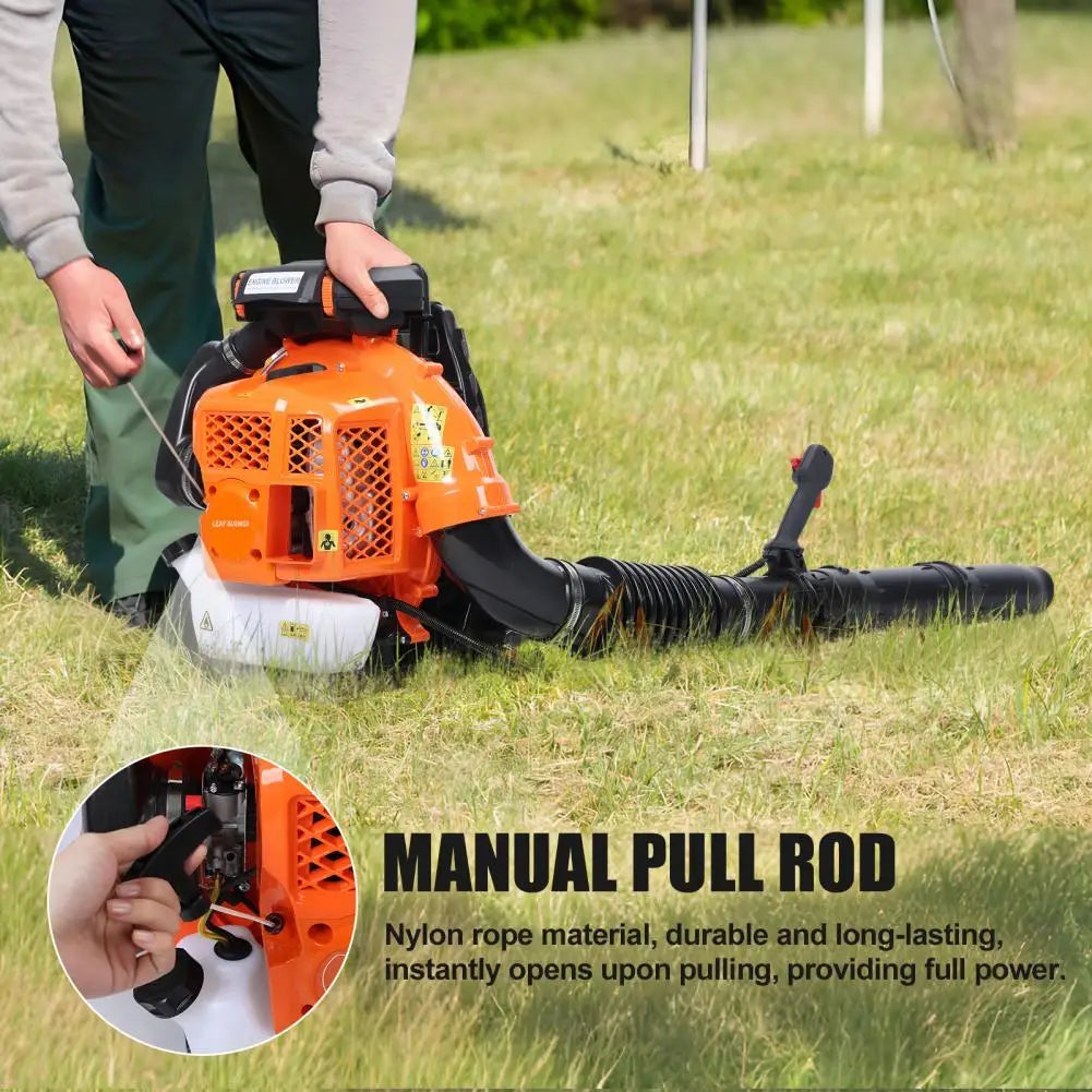80CC Backpack Gas Leaf Blower — 900 CFM Lawn & Yard Debris Blower