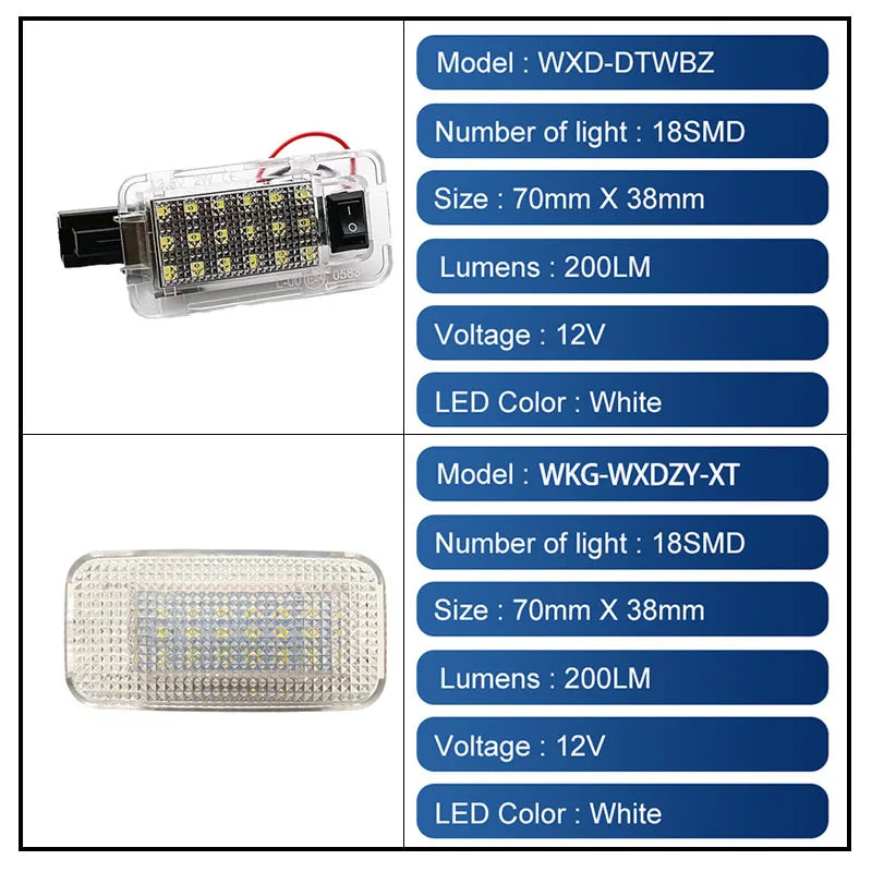 1Pcs Car LED Trunk Lamp Luggage Compartment Light Interior Cargo Lift Gate Lamp For Toyota Sienna 2016-2021 2022 2023 2024 2025