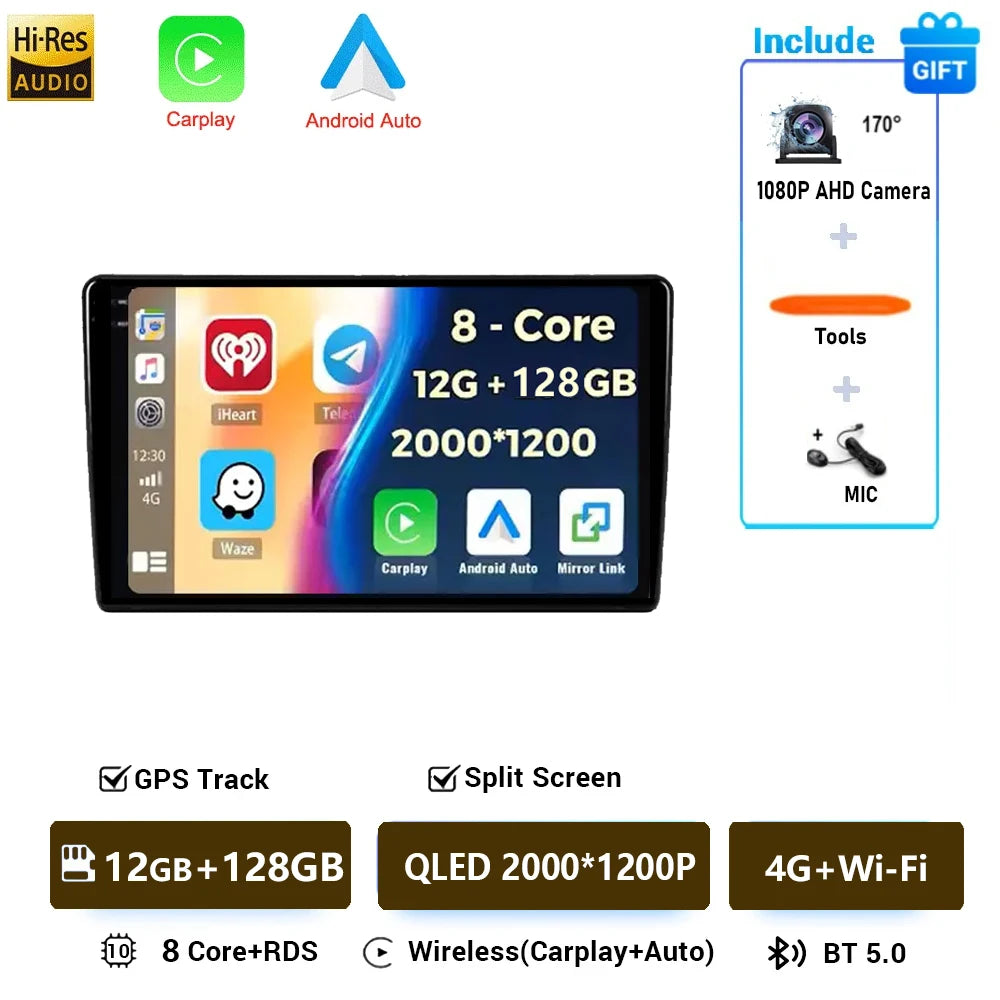 Android 16 Carplay For Citroen C5 2008-2017 Car Radio Auto 4G GPS Navigation Multimedia Video Player Stereo Multimedia Video