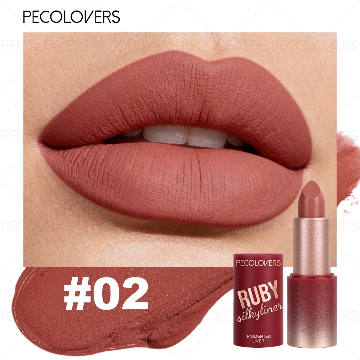 1PC Red Tube Lipstick, High Color Rendering, Red Series Lipstick, Waterproof, Non-drying, Suitable for Various Makeup Looks