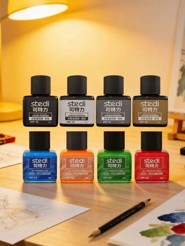 STEDI 40g Water-based Fluorescent Panel Liner Accent Paint for Gundam Military Plastic Model Coloring