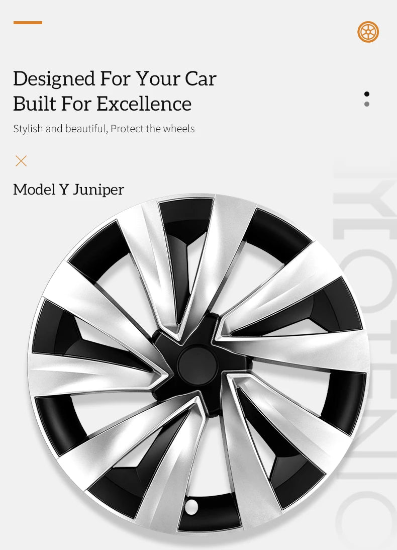 4PCS Wheel Cover for Tesla Model Y Juniper 2026-2026 19 Inch Car Replacement Wheel Cover Automobile Hub Cap Full Rim Car