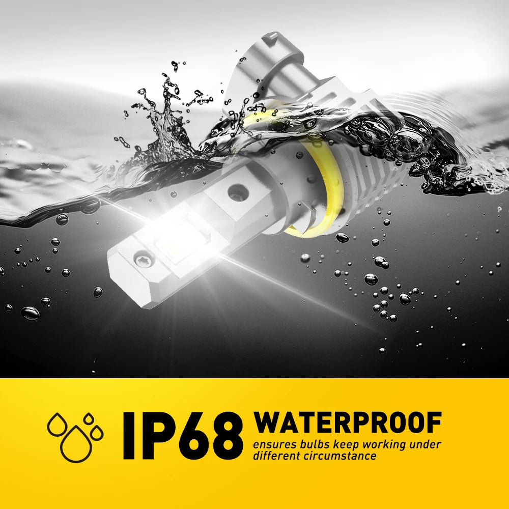 AUXITO H8 H11 LED Headlight Bulbs 9005 HB3 H9 H16JP LED 50W 16000LM 12V for Bmw E46 F20 Golf 4 Passat B6 B8 Mercedes Ford 2Pcs