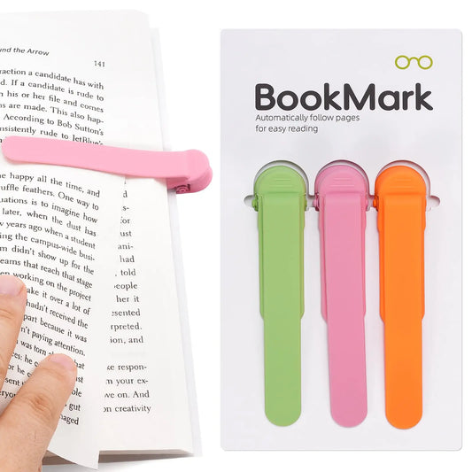 Automatic Silicone Reading Bookmark - Colorful Book Lover Gift