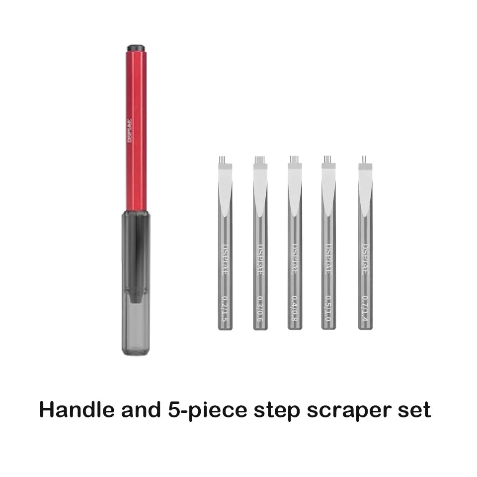 DSPIAE Straight Edge Broach Step Scraper Kit Precise Scribing Tool for Gunpla Model Building Hobby DIY Modeling Craft Accessory