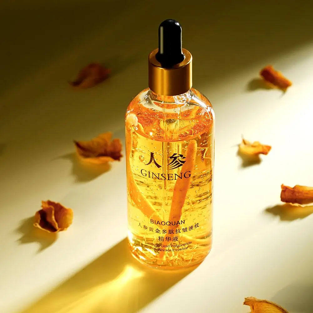 Ginseng Gold Polypeptide Essence Anti-Wrinkle Moisturizing Face Serum Deep Nourishing Skin Care Brightening Firming Facial Care