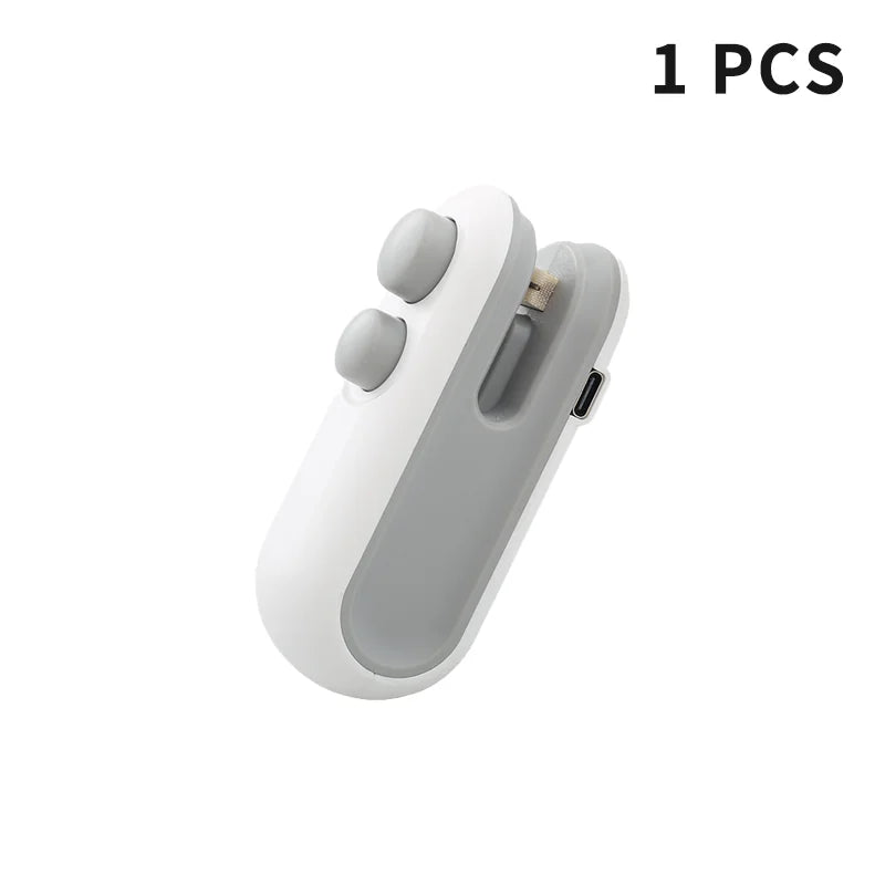 2in1 Plastic Bag Sealer Mini Portable Plastic Bags Sealing Machine Thermal Sealants Handheld Food Storage Packaging Heat Sealer