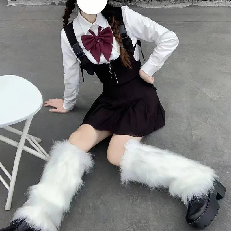 Women's Faux Fur Leg Warmers, Knee Length