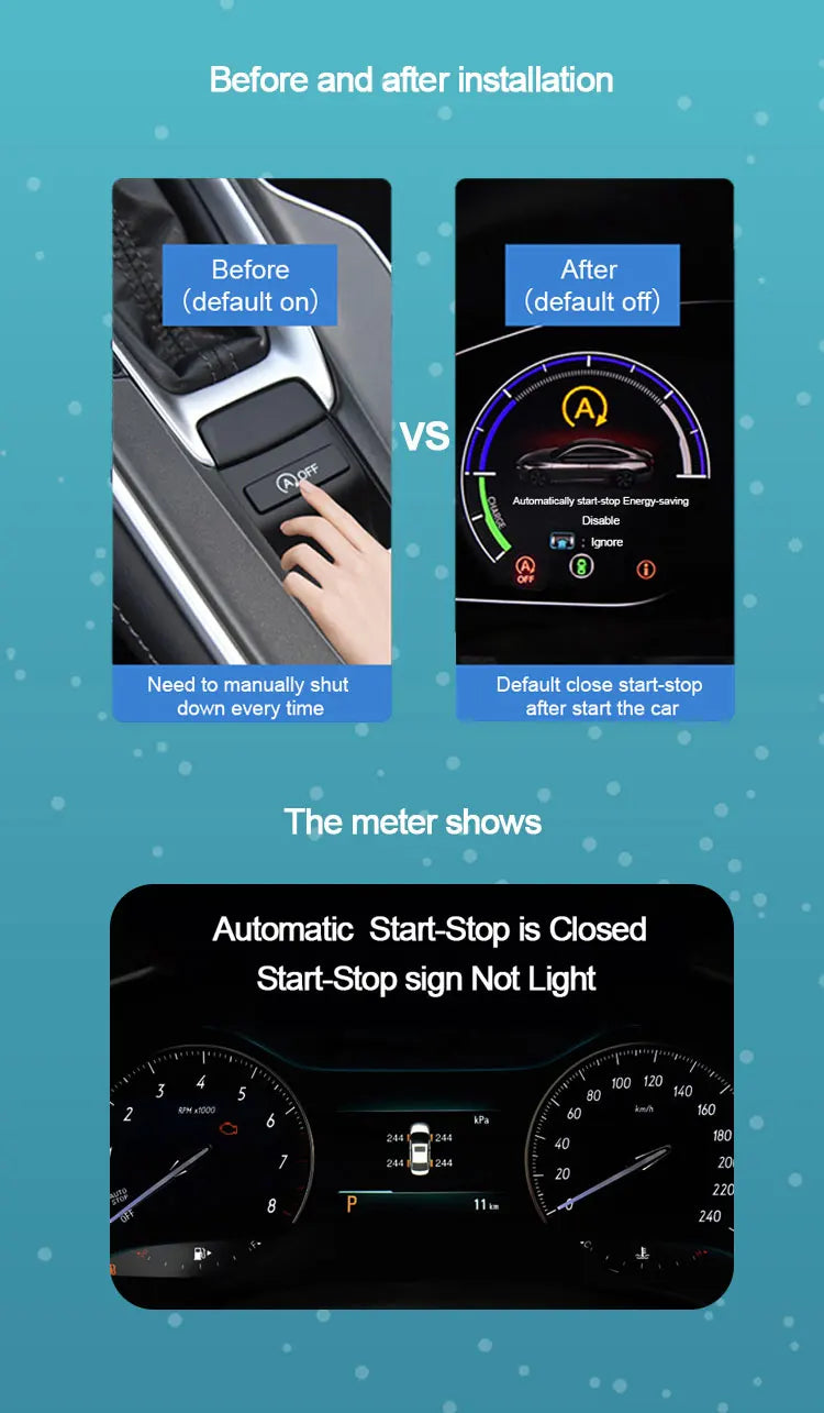 Start Stop Switch Disable Button Engine System Off Eliminator for Chevrolet Malibu XL Cruze 2017 Aveo T300 for Opel Astra K 2018