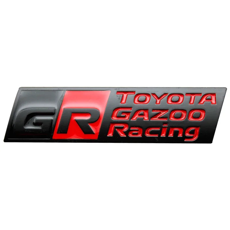 3D Metal GR Logo Car Emblem Stickers Decor Rear Tail Body Decals For Toyota GR Sport Yaris Corolla Hilux Supra C-HR Accessories