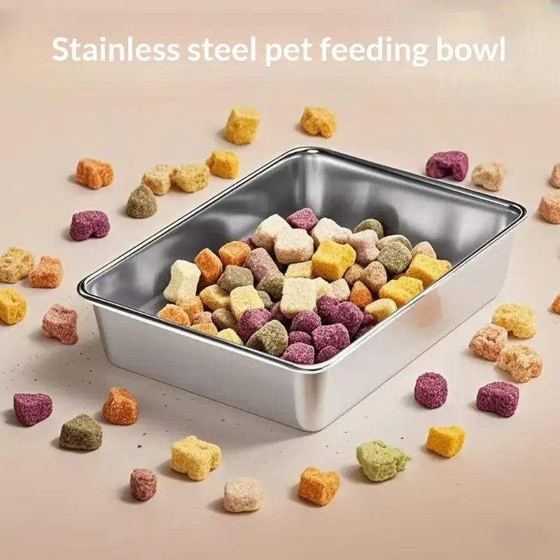 Tilted Stainless Steel Dog Bowl - 15° Raised Neck-Guard Design – photo 4