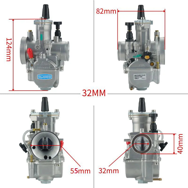 For KOsO OKO 24 26 28 30 3234mm Blue Bowl 2T 4T Universal ScooterATV Dirt Bike KElHIN PWK Racing Carburetor With FreeJet Set