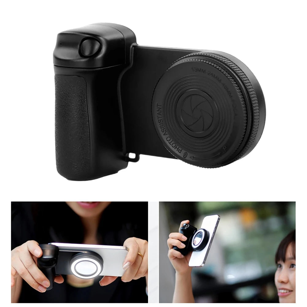 Smartphone Camera Shutter Grip Wireless bluetooth Selfie Handle Camera Photo Stabilizer with Fill Light for Iphone Android