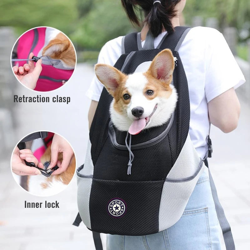 Double-Shoulder Dog Carrier Backpack - Travel Set – photo 4