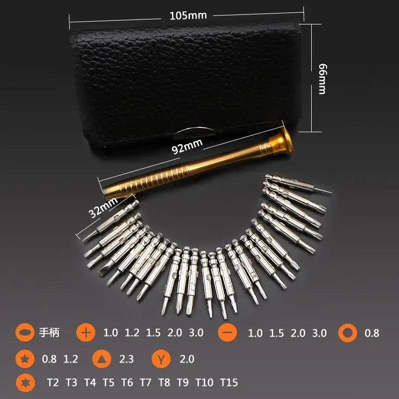 25 in 1 Mini Precision Screwdriver Magnetic Set Electronic Torx Screwdriver Opening Repair Tools Kit For iPhone Camera Watch PC