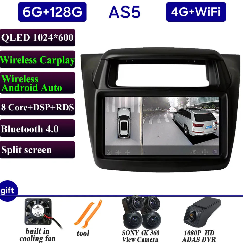 Car Radio Carplay For Mitsubishi Pajero Sport Triton 2014 Navigation GPS Android Auto Stereo Multimedia Player 5G Wifi Bluetooth
