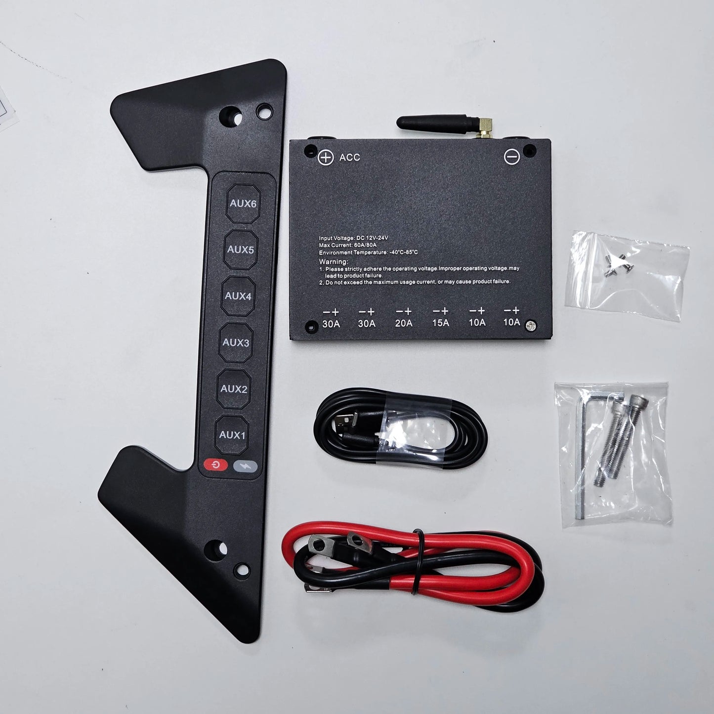 Lights Switch Controller 6 Gang Switches Panel 12V Grab Handle Mounting for GMC Off Road Chevrolet Silverado Interior Parts