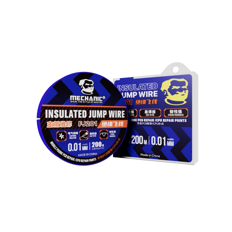 MECHANIC FX105 FS205 FJ201 FJ202 FX202 0.005mm Ultra-fine Uninsulated Copper Wire Length 100M CPU LCD PCB Link Jumper Wire