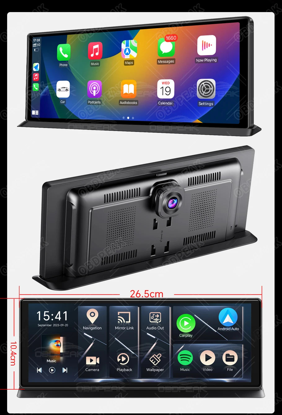 K60 Pro 11.3" 4G+64G WIFI Android 14 AI Screen GPS Navigation Carplay Android AUTO 1080P Dash Cam RearView Mirror Video Recorder